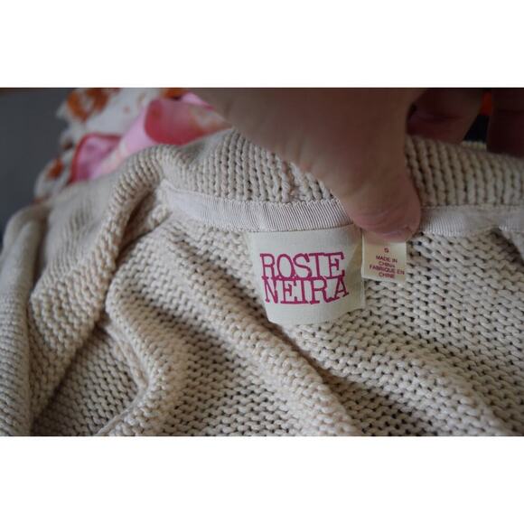 Rosie Neira Cardigan Size Small Tie Waist Pockets Wool Blend Belted - Picture 4 of 6